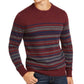Club Room Men's Stripe Cotton Sweater Red Size XX-Large