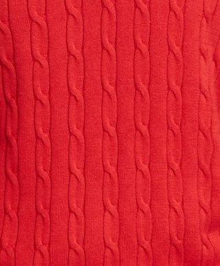Club Room Men's Pima Cable Quarter-Zip Sweater Red Size XX Large