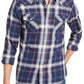 American Rag Men's Plaid Harvey Western Blue Size Extra Large