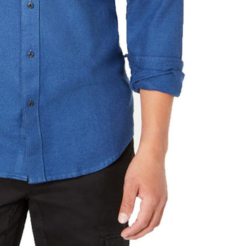 American Rag Men's Grindle Textured Shirt  Blue