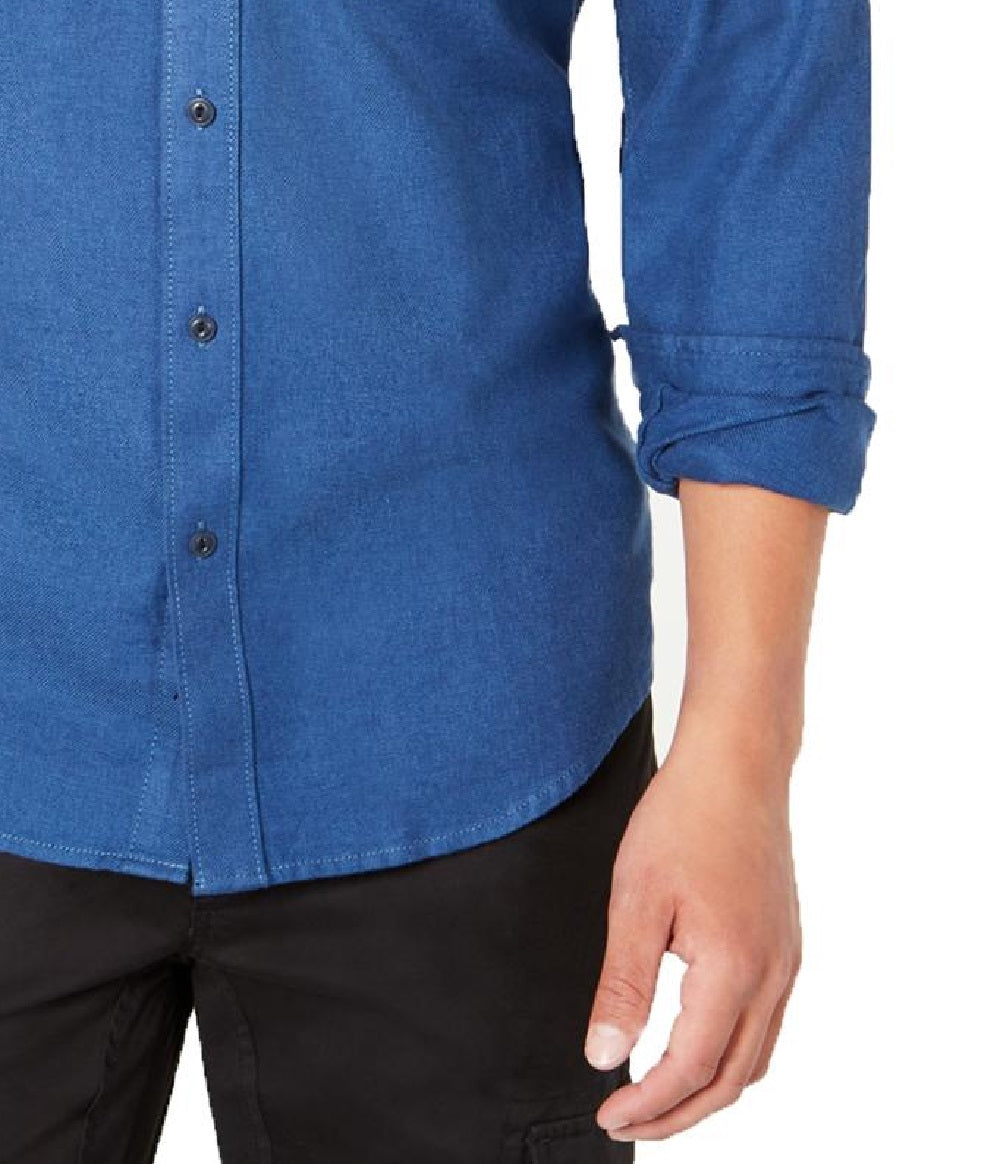 American Rag Men's Grindle Textured Shirt  Blue