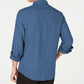 American Rag Men's Grindle Textured Shirt Blue Size Medium
