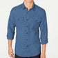 American Rag Men's Grindle Textured Shirt  Blue