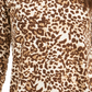 Style & Co Women's Animal Print Top Brown Size XS