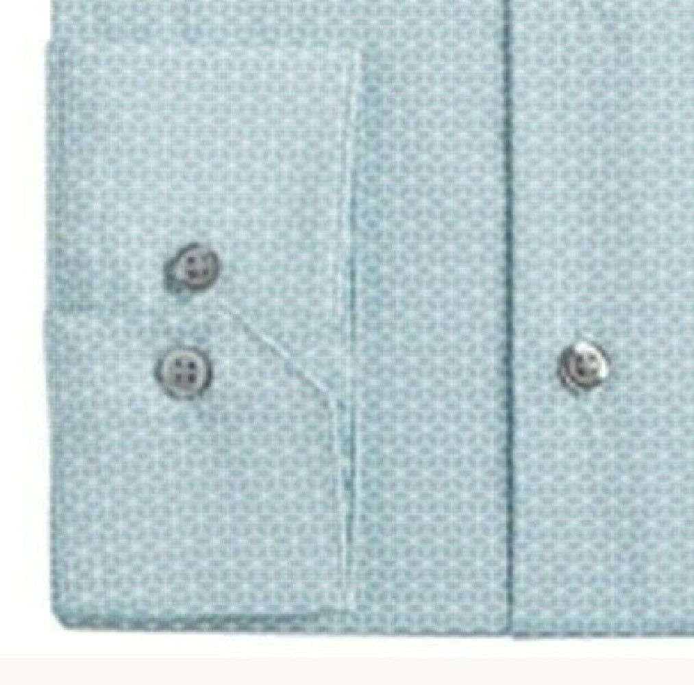 Alfani Men's Slim-Fit Performance Stretch Dress Shirt Green Size 17x34-35