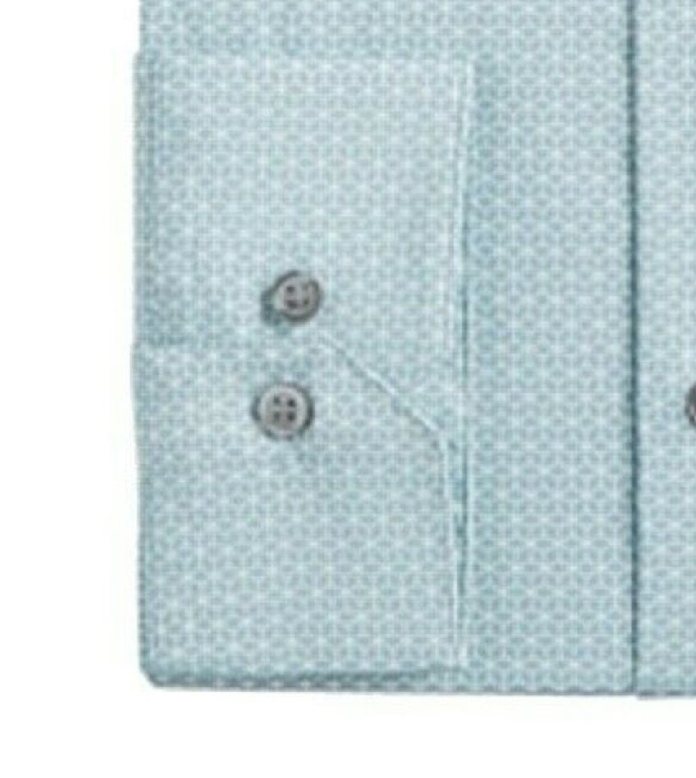 Alfani Men's Alfatech Slim-Fit Stretch Cube-Print Dress Shirt Gray Size 32 x 33