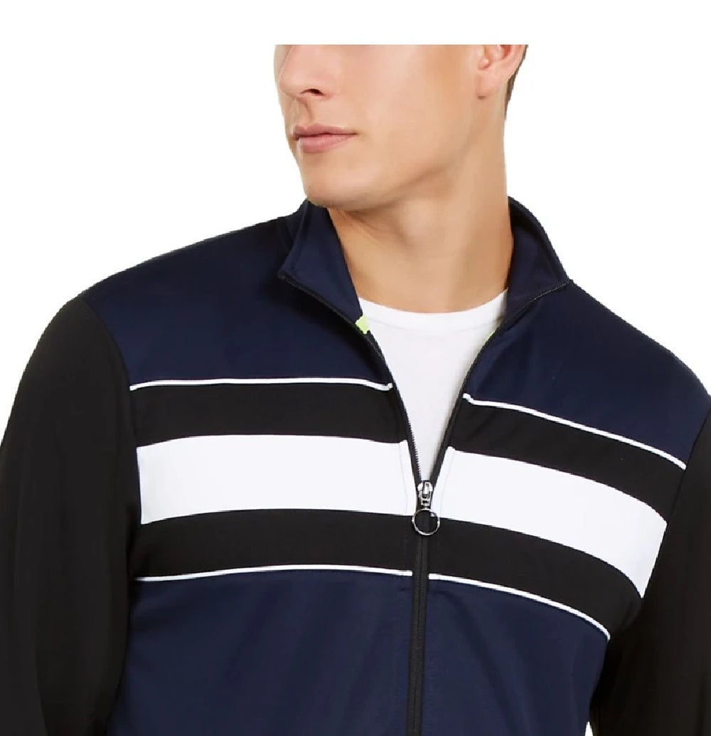 Ideology Men's Men's Colorblocked Track Jacket Navy Size Small