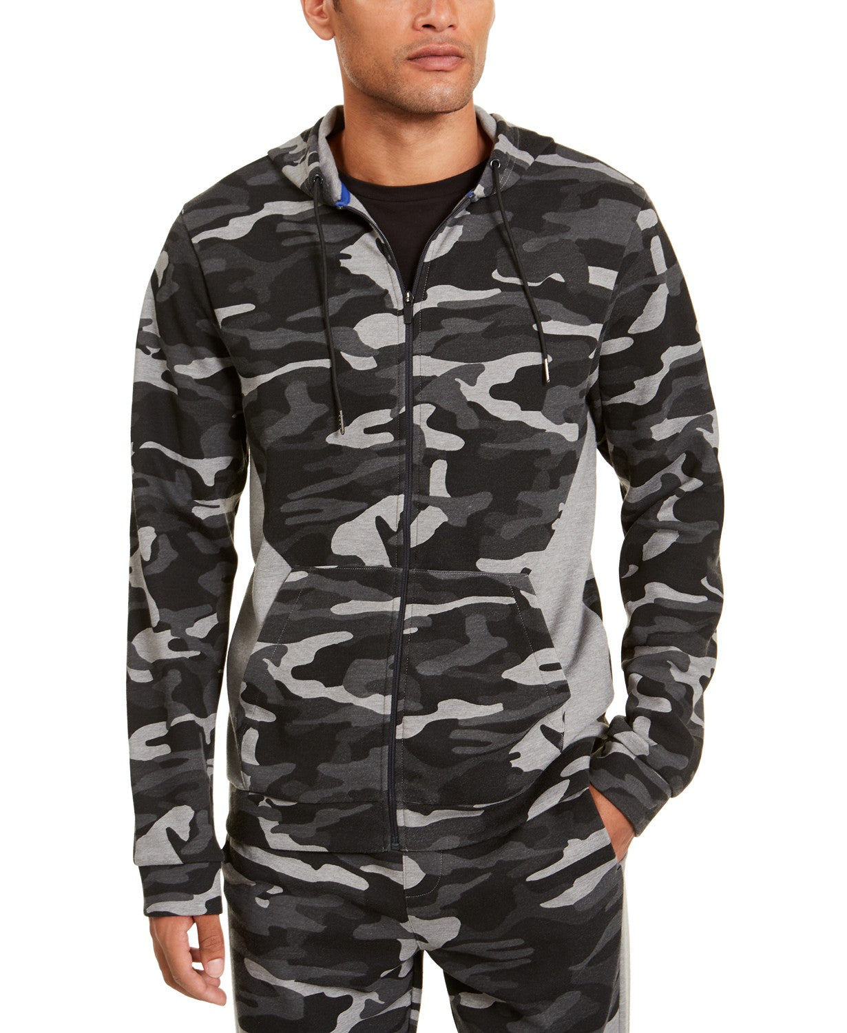 Ideology Men's Colorblocked Camo Jacket Black Size XX-Large