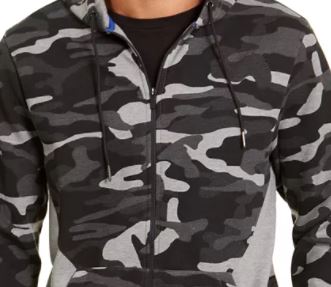Ideology Men's Colorblocked Camo Jacket Black Size XX-Large
