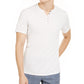 INC International Concepts Men's Textured Split-Neck T-Shirt White Size Small