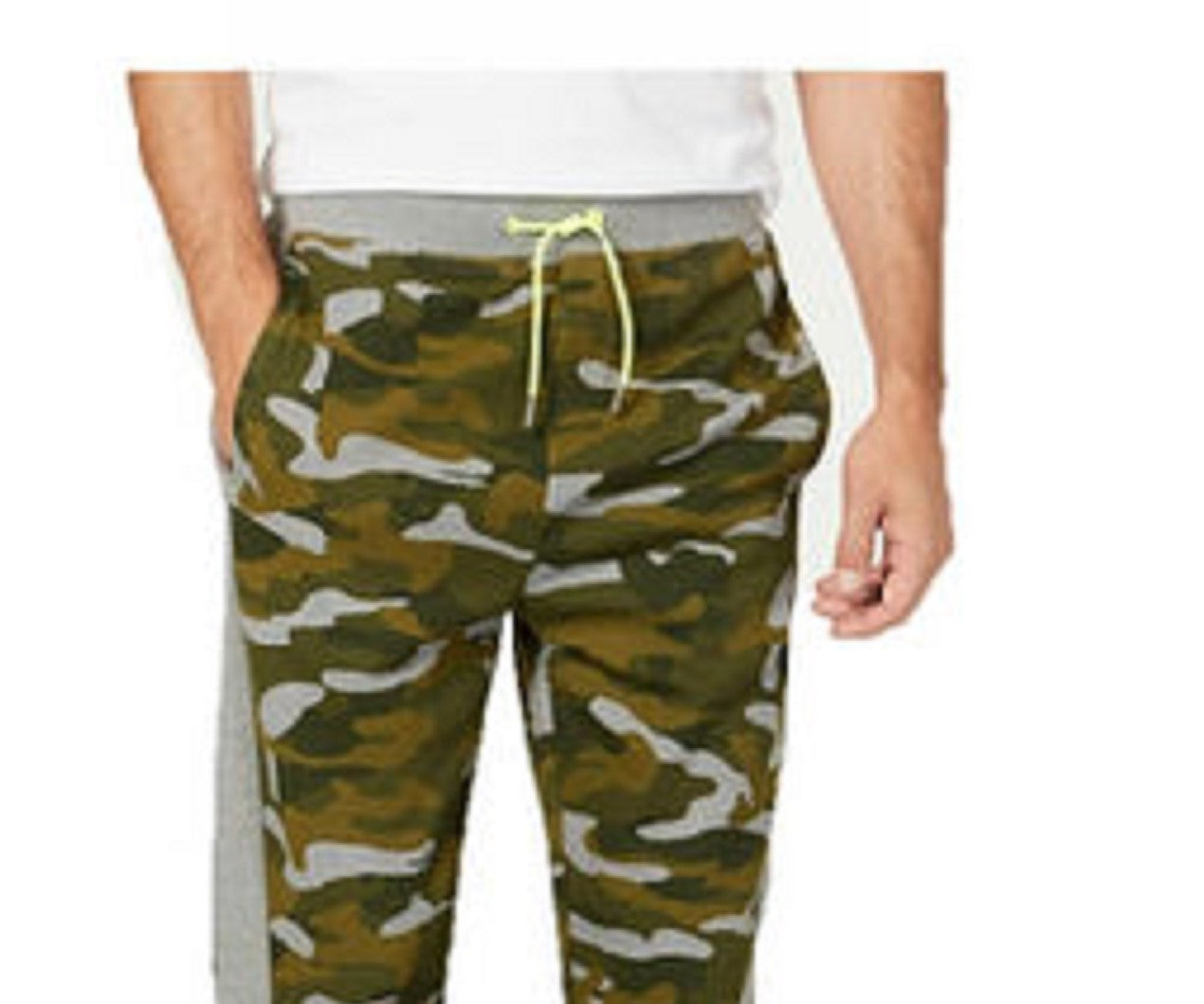 ID Ideology Men's Colorblocked Camo Joggers Dark Green Size Medium