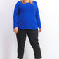 Charter Club Women's Cable Sweater Blue Size Small