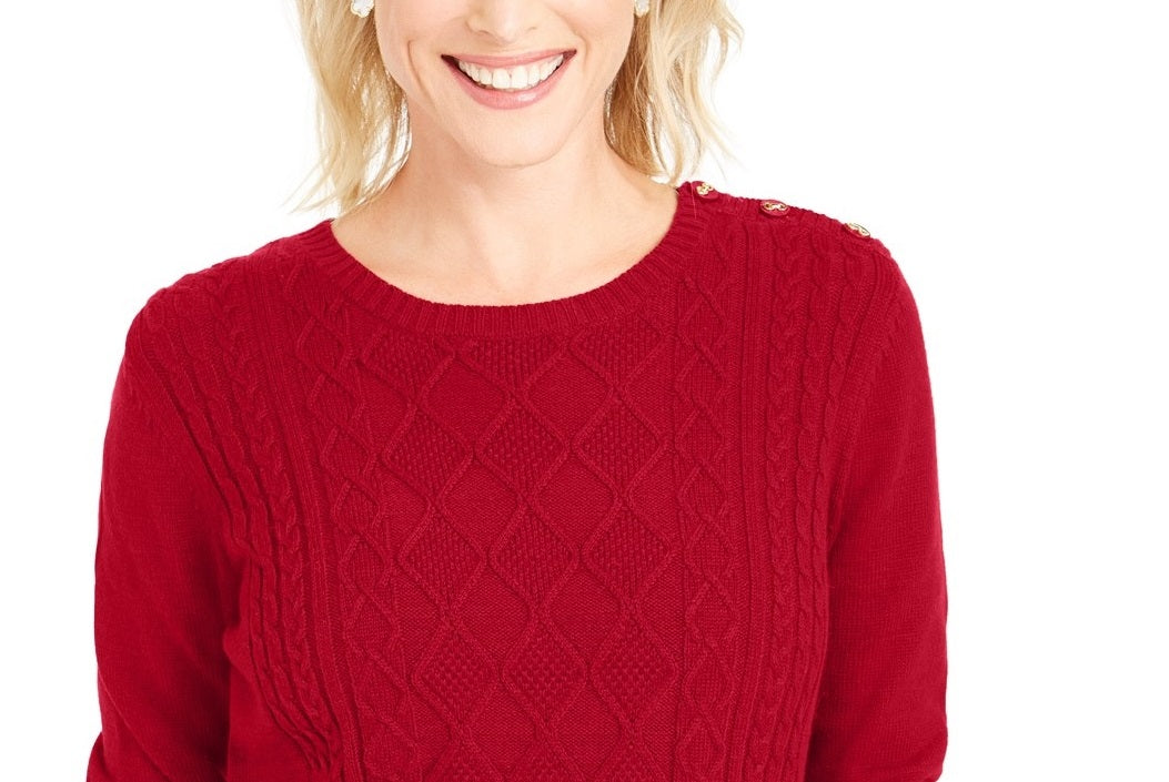 Charter Club Women's Cable Sweater Core Table Swtr Size 2 Extra Large