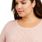 Charter Club Women's Plus Size Cable-Knit Sweater Pink Size 2X