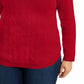 Charter Club Women's Plus Size Cable-Knit Sweater Red Size Extra Large
