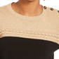 Charter Club Women's Petite Lurex Knit Sweater Black Size Medium