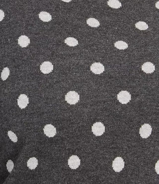 Charter Club Women's Dot-Print Crewneck Sweater Gray Size Large