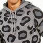 INC International Concepts Men's Leopard Sweater Hoodie Gray Size 3 Extra Large