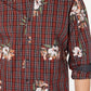 INC International Concepts Men's Plaid Floral Shirt Red Size XX Large