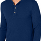 Club Room Men's Henley Shirt Dark Blue Size Medium