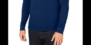 Club Room Men's Henley Shirt Dark Blue Size Medium