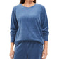 Karen Scott Women's Petite Velour Sweatshirt Blue Size Petite