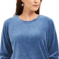 Karen Scott Women's Petite Velour Sweatshirt Blue Size Petite