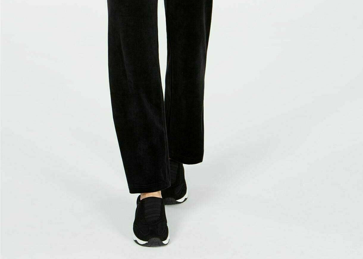 Karen Scott Women's Velour Pull-On Pants Black Size PM