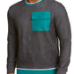 Alfani men's Utility Pocket Crewneck Sweatshirt Gray Size Small