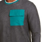 Alfani men's Utility Pocket Crewneck Sweatshirt Gray Size Small