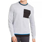 Alfani Men's Utility Pocket Crewneck Sweatshirt Dark Gray Size X-Large