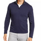 Alfani Men's Solid Quarter Zip Sweater Blue Size Small