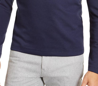 Alfani Men's Solid Quarter Zip Sweater Blue Size Small