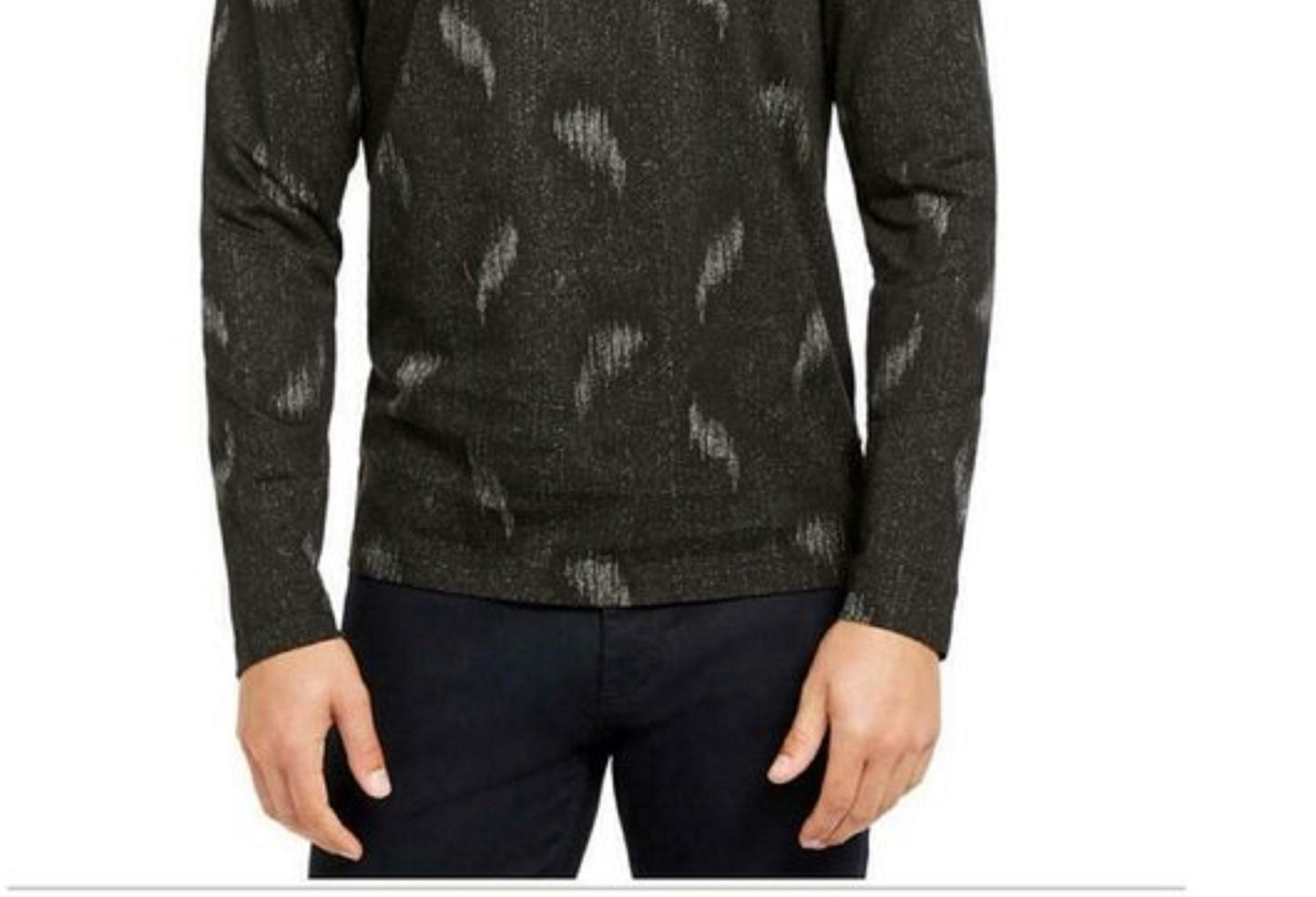 Alfani Men's Paisley Graphic Shirt Black Size Small