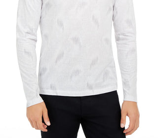 Alfani Men's Paisley Graphic Shirt White Size X-Large