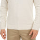 Tasso Elba Men's Supima Cotton Textured 1/4-Zip Sweater Beige Size Small