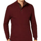 Tasso Elba Men's Supima Cotton Textured 1/4-Zip Sweater Dark Brown Size Small