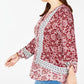 Style & Co Women's  Plus Size Printed Top Wine Size 2X