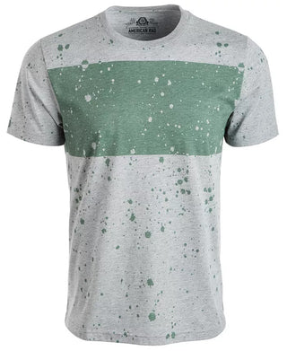 American Rag Men's Splatter Chest Stripe T-Shirt Gray Size Small