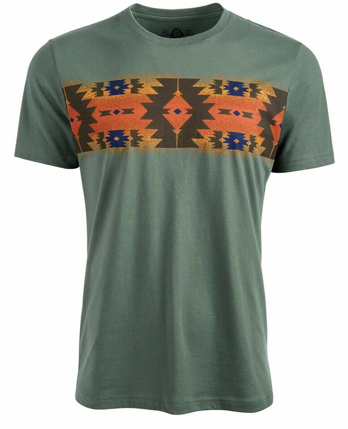 American Rag Men's Geometric Print T-Shirt Green SIze Large