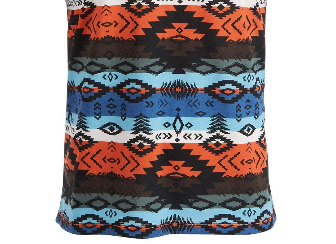 American Rag Men's Southwestern Striped T-Shirt Orange Size Extra Large