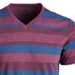 American Rag Men's V-Neck Striped T-Shirt Red Size Small