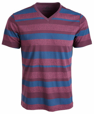 American Rag Men's  V-neck Striped T-shirt Plum Size 2 Extra Large