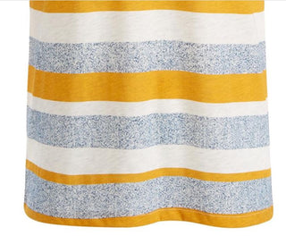 American Rag Men's V Neck Striped T-Shirt Yellow Size Large