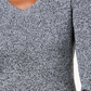 Karen Scott Women's Ribbed V-Neck Sweater Winter Wte Mrl Size Large