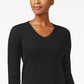 Karen Scott Women's Cotton V-Neck Sweater Black Size Extra Small