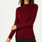 Karen Scott Women's Cotton Ribbed Turtleneck Top  Red Size Extra Large