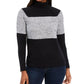 Karen Scott Women's Cotton Turtleneck Sweater  Black and Gray Size PET/SM