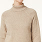 Karen Scott Women's Marled Cotton Turtleneck Sweater Brown Size Small