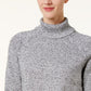 Karen Scott Women's Cotton Marled Turtleneck Sweater Gray Size Large